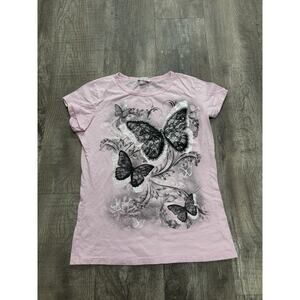 Y2K California Girls USA Beeded T-Shirt Pink Size Xl